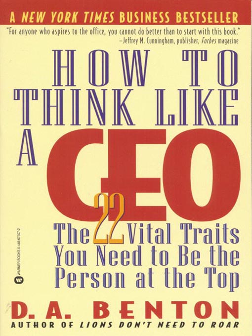 Cover image for How to Think Like a CEO: Biz Books to Go